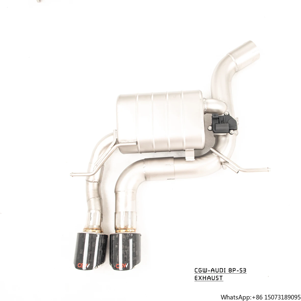 Active Sound 304 Stainless Steel Racing Muffler Exhaust Pipes Catback System  S3 8P 2.0T 2006-2012 Electric Valves