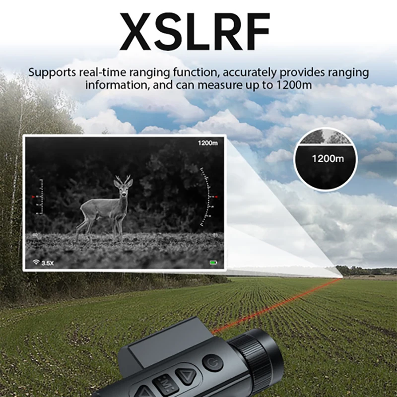 Jednooczne ręczne kamera termowizyjna jednooczne serii XSLRF do obserwacji termowizyjnych zwierząt na zewnątrz polowania