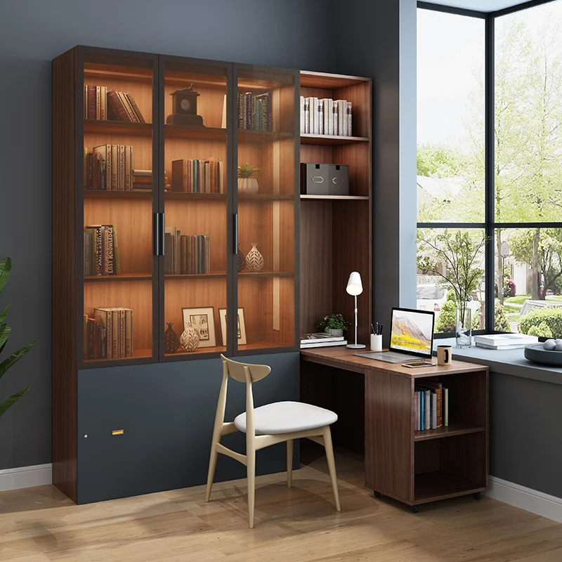 

Folding invisible bed cabinet, combined office artifact, telescopic desk, bookcase integrated