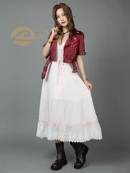 Game FF VII Crisis Core Aerith Gainsborough Cosplay Costume Women Halloween Outfits mp005508