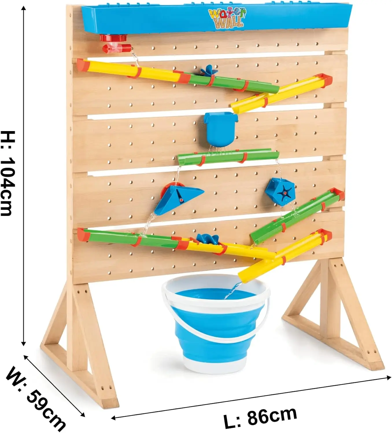 Sensory Water Table | Wooden Waterfall Play Table with 27 Accessories | Educational Toy for Kids Ages 3+