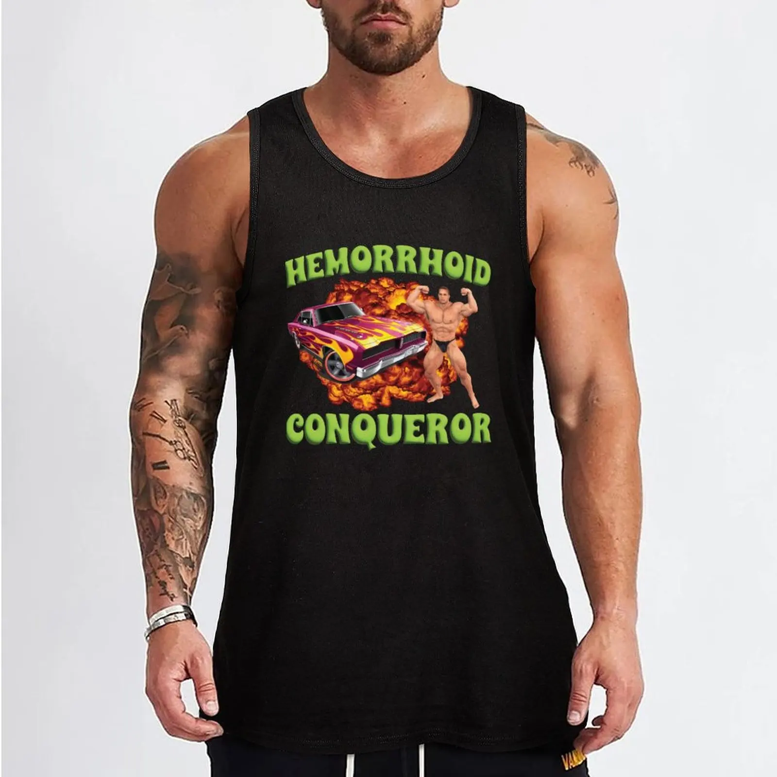 Hemorrhoid Conqueror Tank Top Sports clothing vest for men