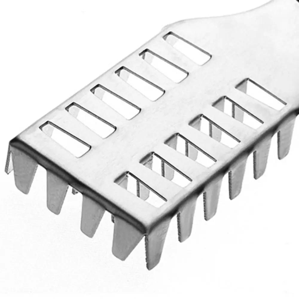 Stainless Steel Fish Scale Remover Labor-saving Rectangular Head Fish Scale Cleaner Anti-rust Fish Scales Brush Seafood Market