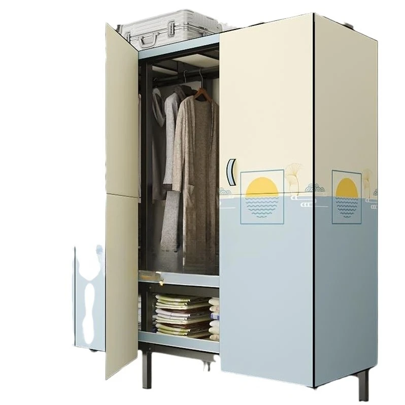 

Bedroom, household, open door, simple, cloth wardrobe, large capacity