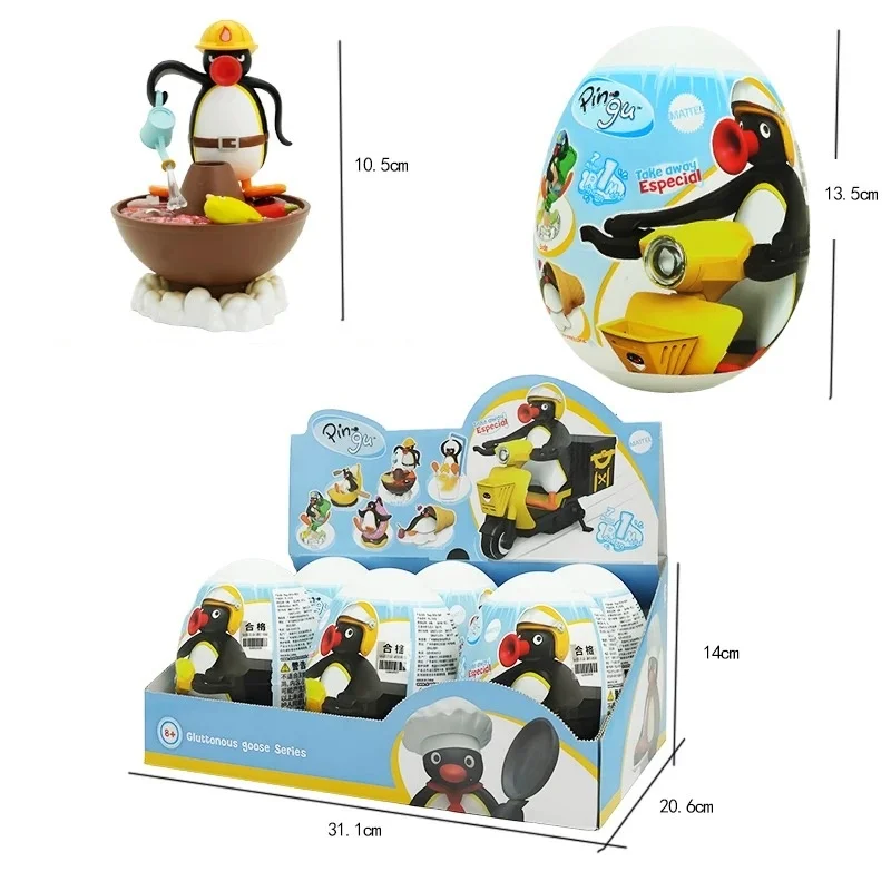 Pingu Penguin Fun Eggs Greedy Little Geese Series Blind Box Twister Figures Desk Accessories Toys view 5
