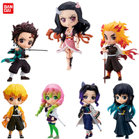 Anime 15cm Demon Slayer Figure Nezuko Tanjirou Zenitsu Inosuke Kyoujurou Giyuu Kawaii Qposket PVC Model Toys children Gift