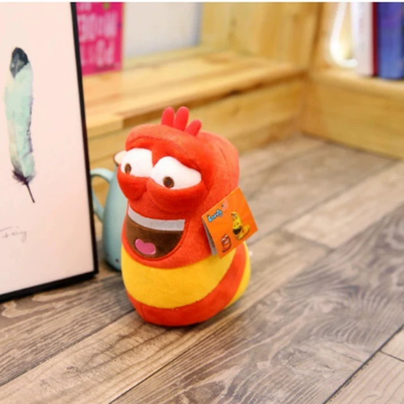Authentique Larve périphérique poupées insectes rouges insectes jaunes drôle laid mignon jouets en peluche porte-clés pendentifs décorations cadeaux de vacances