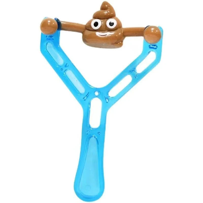 Novelty Poop Slingshot Toys Fake Poop Antistress Gadget Aldult Vent Novelty Children\'s Toy Children Sticky Stool Catapult Toy