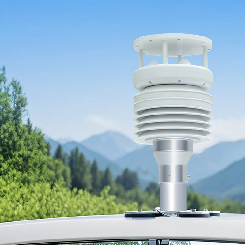 RS485 Universal Consumption 6 Elements Compact Ultrasonic Anemometer Air Temperature Pressure Wind Vane Weather Station