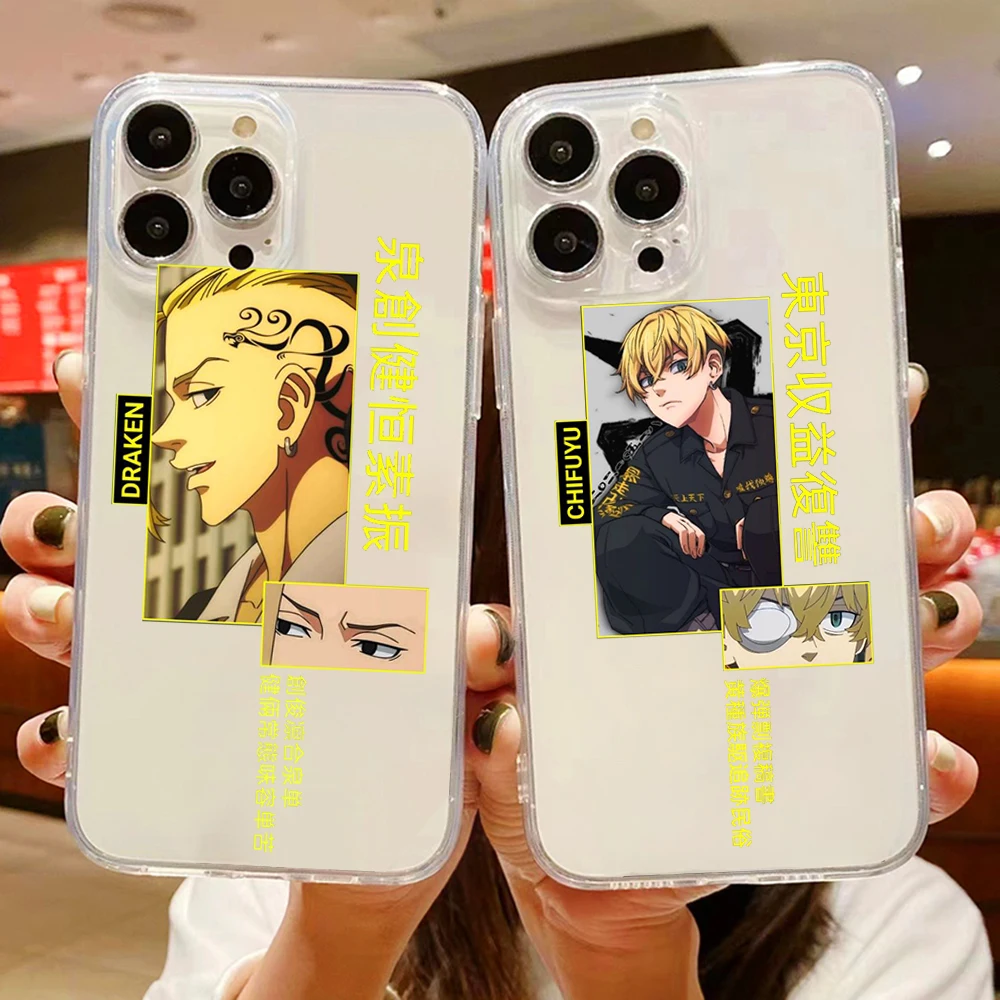 anime Tokyo Revengers Clear Transparent phone case for iPhone 11 12 13 mini pro XS MAX 8 7 6 6S Plus X SE XR