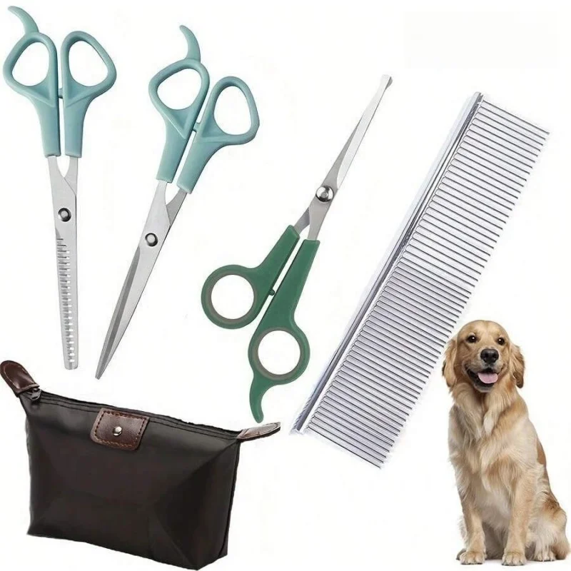 

A Set Pet Grooming Scissor Professional Hairdressing Scissors for Dogs Sharp Thinning / Curved Scissors Dog Grooming Beauty Tool