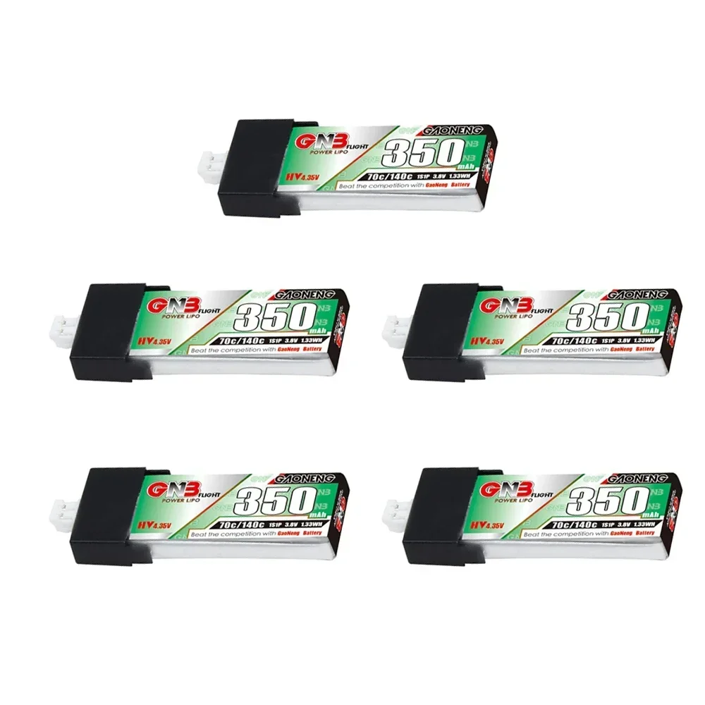 GAONENG GNB 3.8V 350mAh 1S 70C HV Lipo Battery For EFLITE Blade mCPX FBL100 Nano QX 3D Helicopter FPV Drone RC Quadcopter