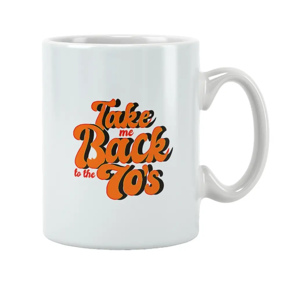 Take Me Back To The 70's Retro Vintage Mug Coffee Cup White Ceramic Office&Home Women Men Happy Funny Birthday Gift Ideas