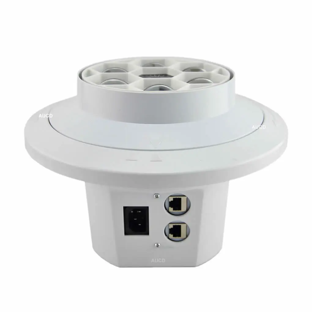 AUCD 6 Head RGBW LED Rotate Light Ceiling Lamp Mix Colorful DJ Disco DMX Laser Meteor Projector Stage Party Effect Show Lights