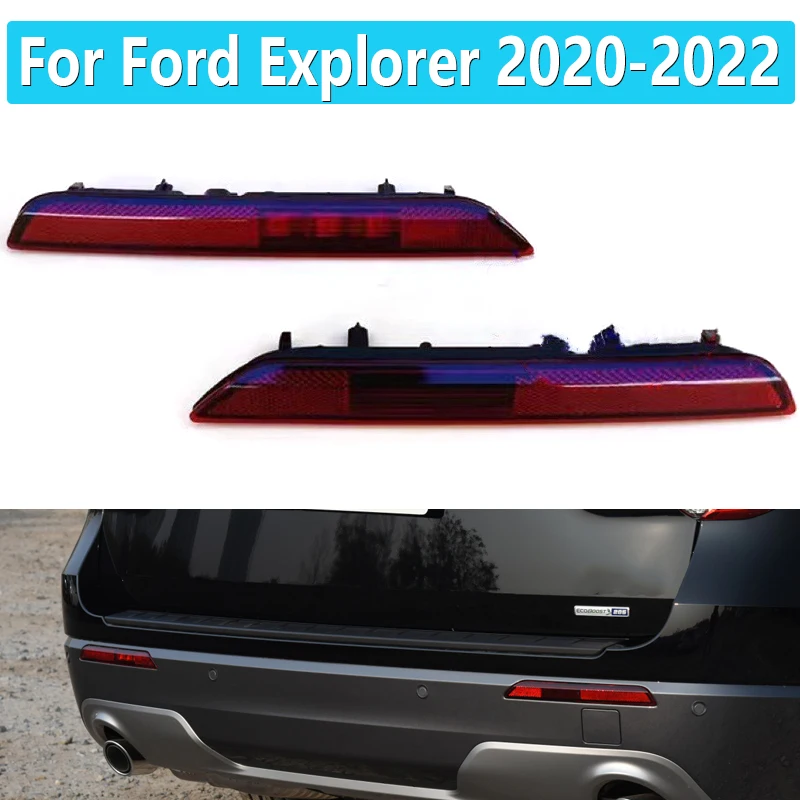 

Задний бампер для Ford Explorer 2020 2021 2022, задний тормозной сигнал, противотуманная фара, автомобильные аксессуары