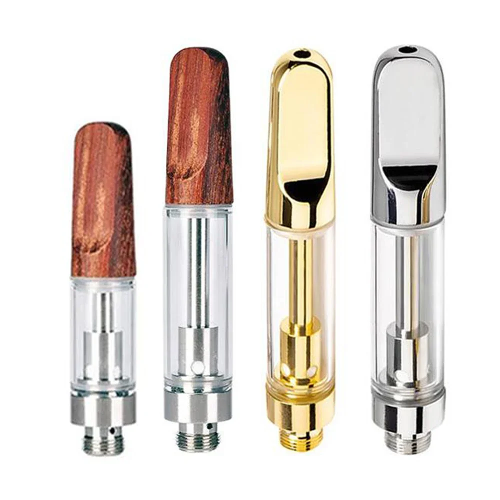 10pcs Empty 510 Ceramic Cartridge 1.0ml Glass Th210 Vape 510 Thread Atomizer for BUD Touch Preheat Thick Oil Tank