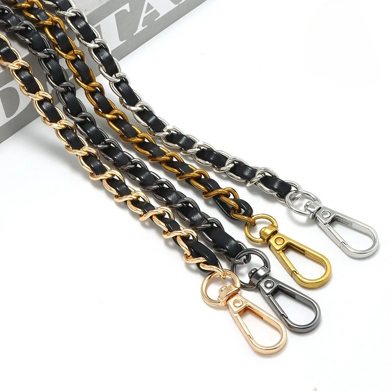 3pcs 120cm Bag Chain Shoulder Strap Single Crossbody Metal Strap Small  Pu Wear Leather Chain Shoulder Strap Chain Accessories