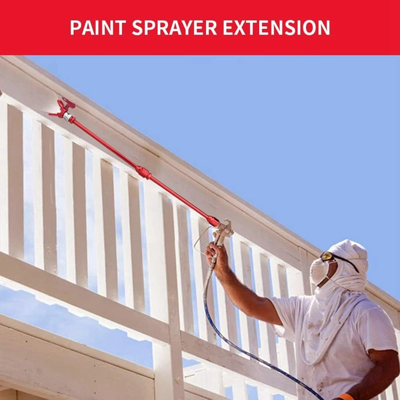 12 Inch (30 Cm) Spray Extension Rod+517 Nozzle+Nozzle Tip Protective Cover Replacement G7/8-14 For Airless Spraygun