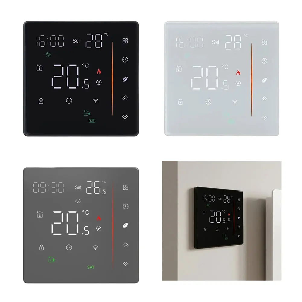 Smart Wifi Programmable Thermostat Precise Control For Underfloor Heating Remote App Timing Temperature Controller Home Hardware
