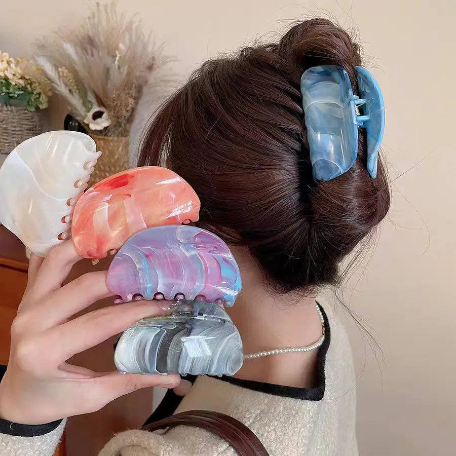 1/5 Stück ZYFHTT Haarspange im Urlaubsstil für Frauen, Vielseitige Haifischklammer, Modische Mädchen-Haarklammer, Haaraccessoires – Detail 4
