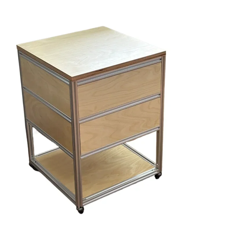 

Aluminum type, marine plate double drawer faceless bedside table, mobile storage cabinet