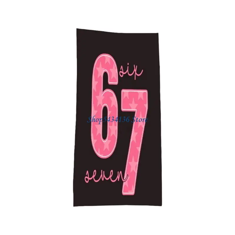 H7ED устойчивое к выцветанию мультяшное пляжное полотенце с 67 цифрами и принтом, быстросохнущее одеяло из микрофибры для пляжа,