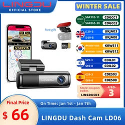 LINGDU 5K Dash Cam LD06 ด้านหน้า Cam WiFi ในตัว GPS กล้อง DVR เครื่องบันทึกวิดีโอ WDR Night Vision 24H ที่จอดรถรถอุปกรณ์เสริม