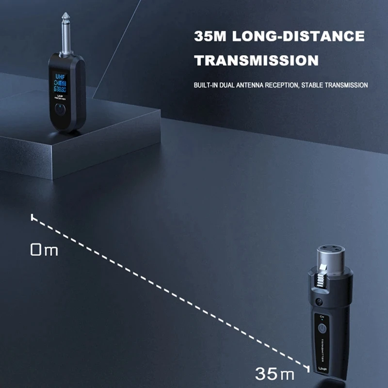 ワイヤレスマイク送信機受信機、uhf xlrアダプターシステム、ダイナミックマイク、ギターオーディオミキサー、paシステム