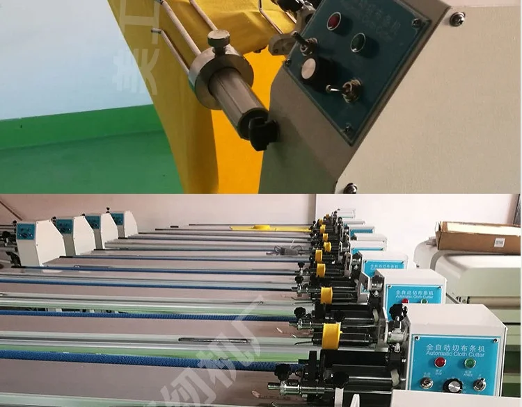 QK-933 semi automatic high speed textile fabric Leather non -woven paper cloth roll fabric strip cutter cutting machine