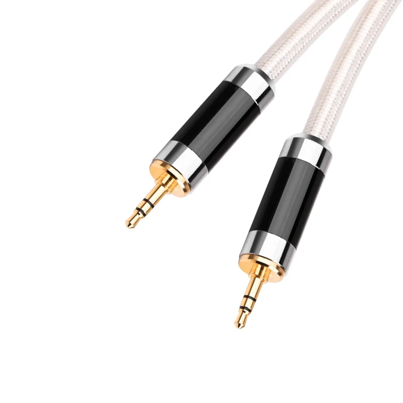 ATAUDIO HiFi 3,5 mm Aux-Audiokabel 7N OCC Silber Mixed Core Rauschfreies 3,5 mm Klinke Aux-Audiokabel für Verstärker DAP DA 3