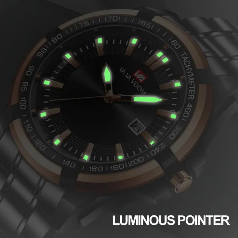 أفضل ماركة الرجال الساعات سوار فولاذي غير قابل للصدأ مقاوم للماء رجال الأعمال ساعة كوارتز تاريخ ساعات المعصم Relogio Masculino