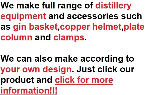 جهاز تقطير المنزل 4 بوصة من النحاس الارتداد لا يزال لتقطير الويسكي الفودكا رم جين