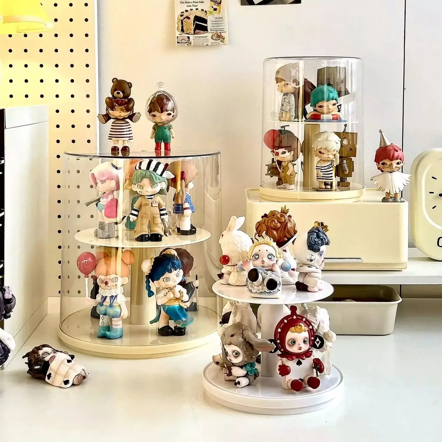 Transparent Acrylic Blind Box Display Stand Display Box For POP-MART Series Action Figures Toys Storage Box Dolls Organizer