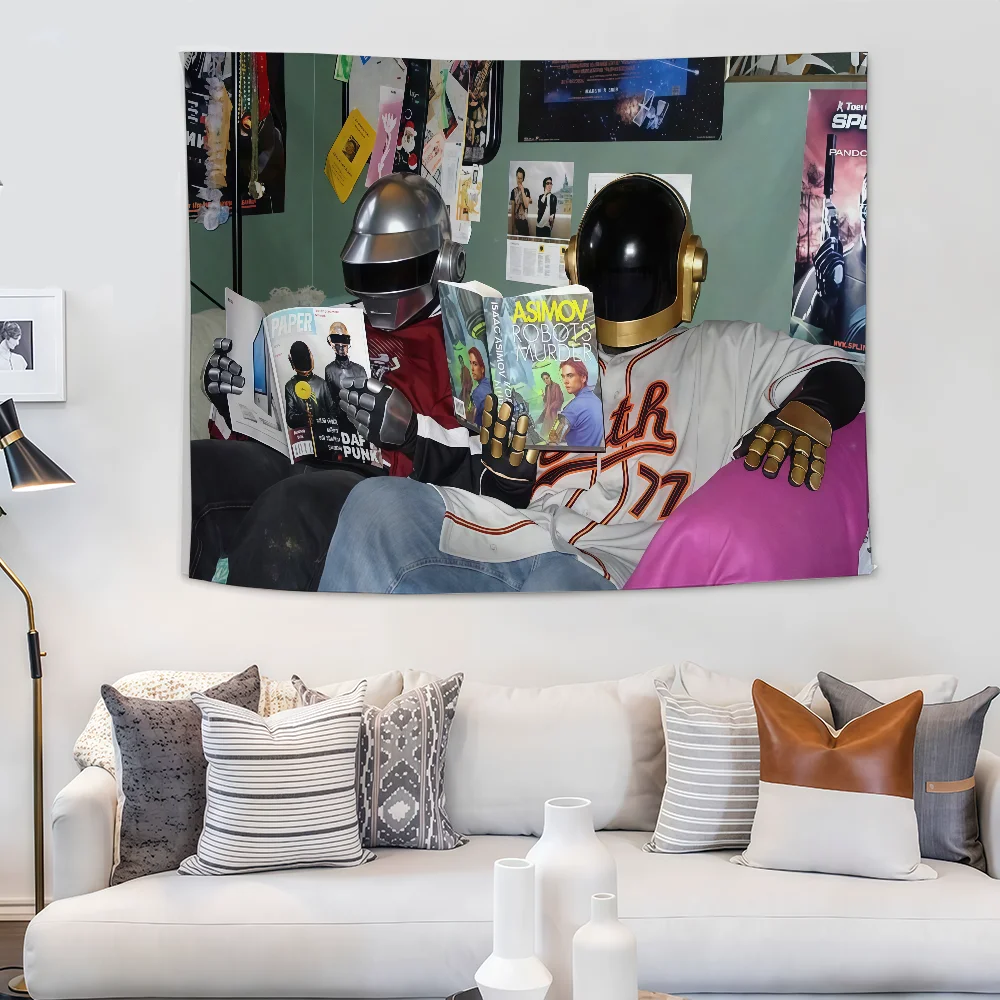 Music Band D-Daft Punk-S flag Room Decoration Wall Tapestry Hanging Aesthetic Bedrooms Advertising Banner