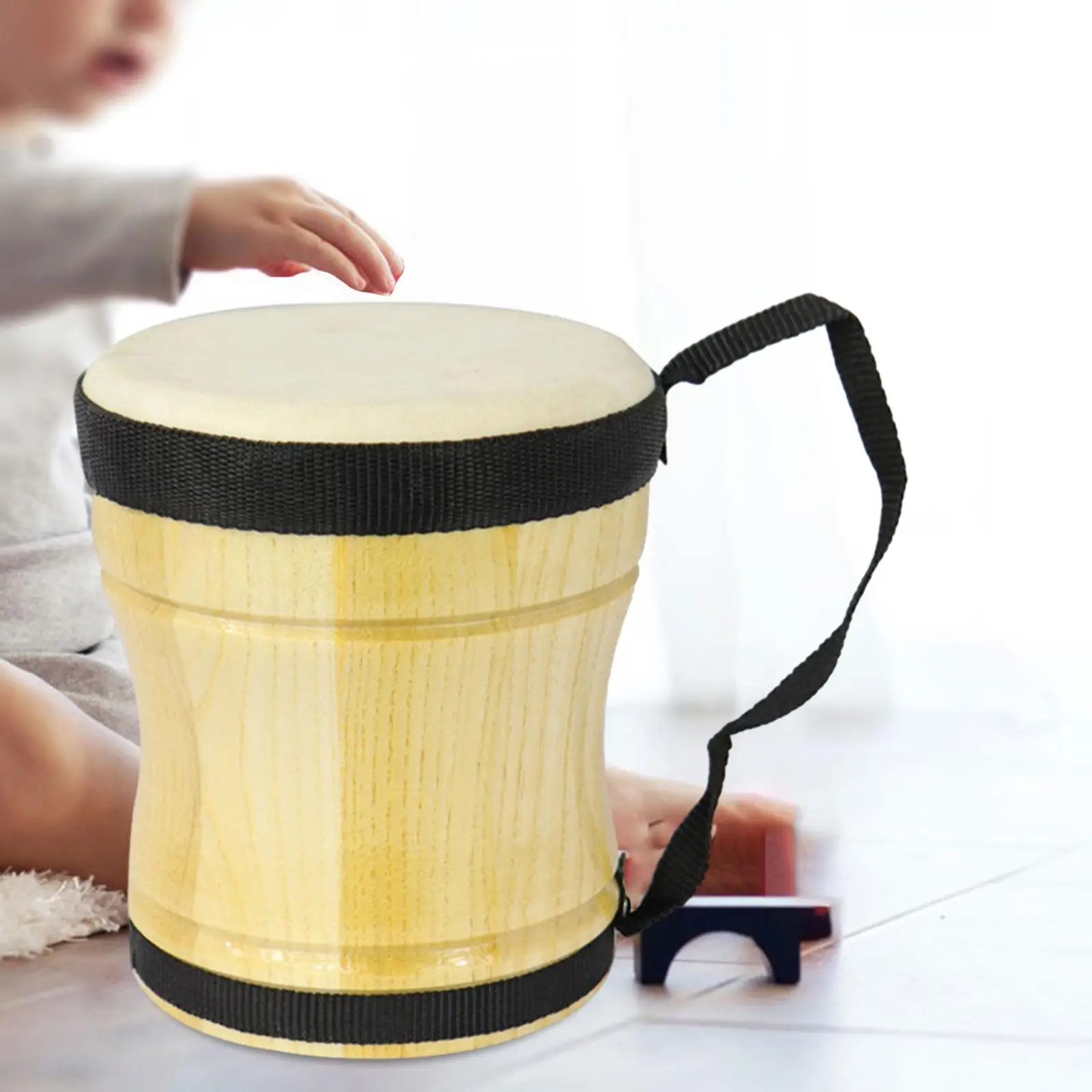 Wood Drums for Kids Montessori Educational Professional Music Instruments Kids Hand Drum for Concert Dance Festival Gift Kids