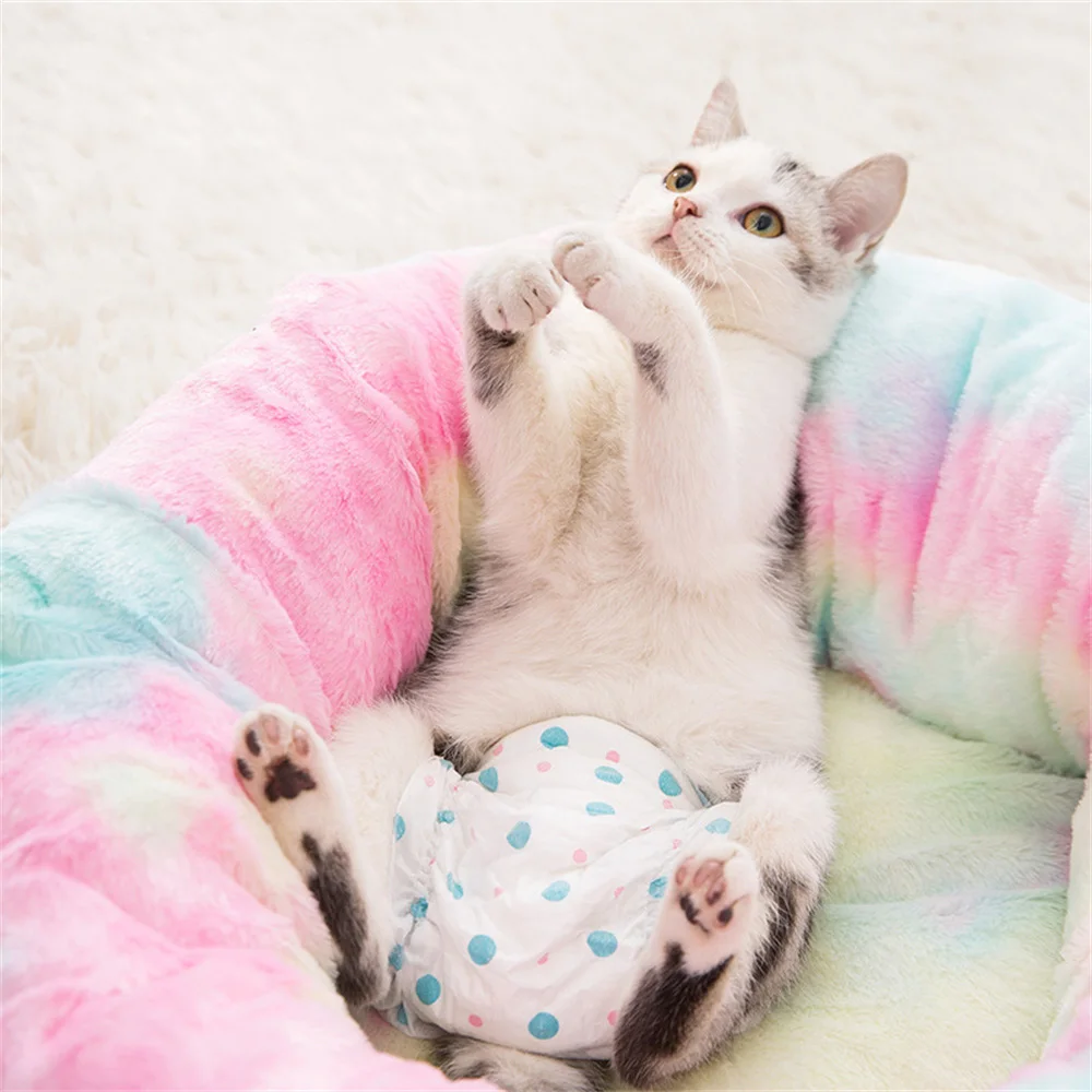 10PCS/Pack Disposable Cat Diapers for Cats Super Absorption Female Dog Diaper Leakproof Nappies Pants Pet Cleaning Products