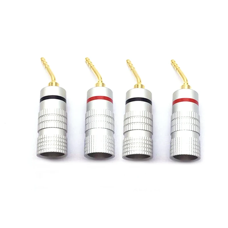 金メッキのバナナプラグ,4mm,金メッキケーブルピン,天使のワイヤー,ビデオ,スピーカー,オーディオ,ケーブルコネクタ用
