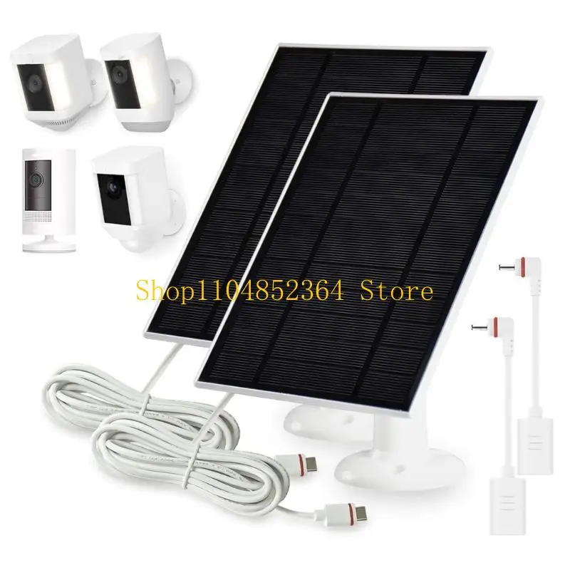 Security Camera Power Adapters Cord USB C to 3.5mm Plug Adapters Solar Panel Monitoring Camera Cable Easy to Install view 2