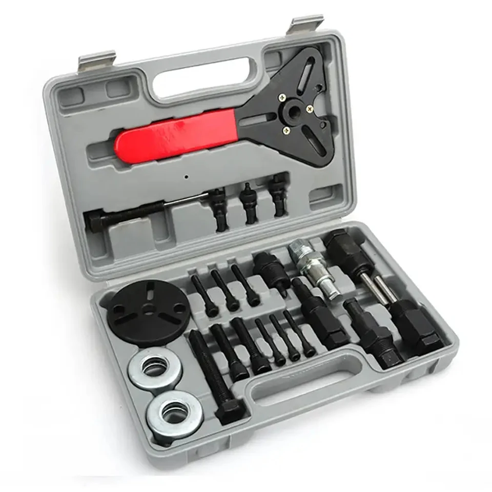 

23PCS Car Air Conditioning Repair Tool Compressor Clutch Bearing Disassembly Tool Cold Air Pump Head Suction Cup Puller