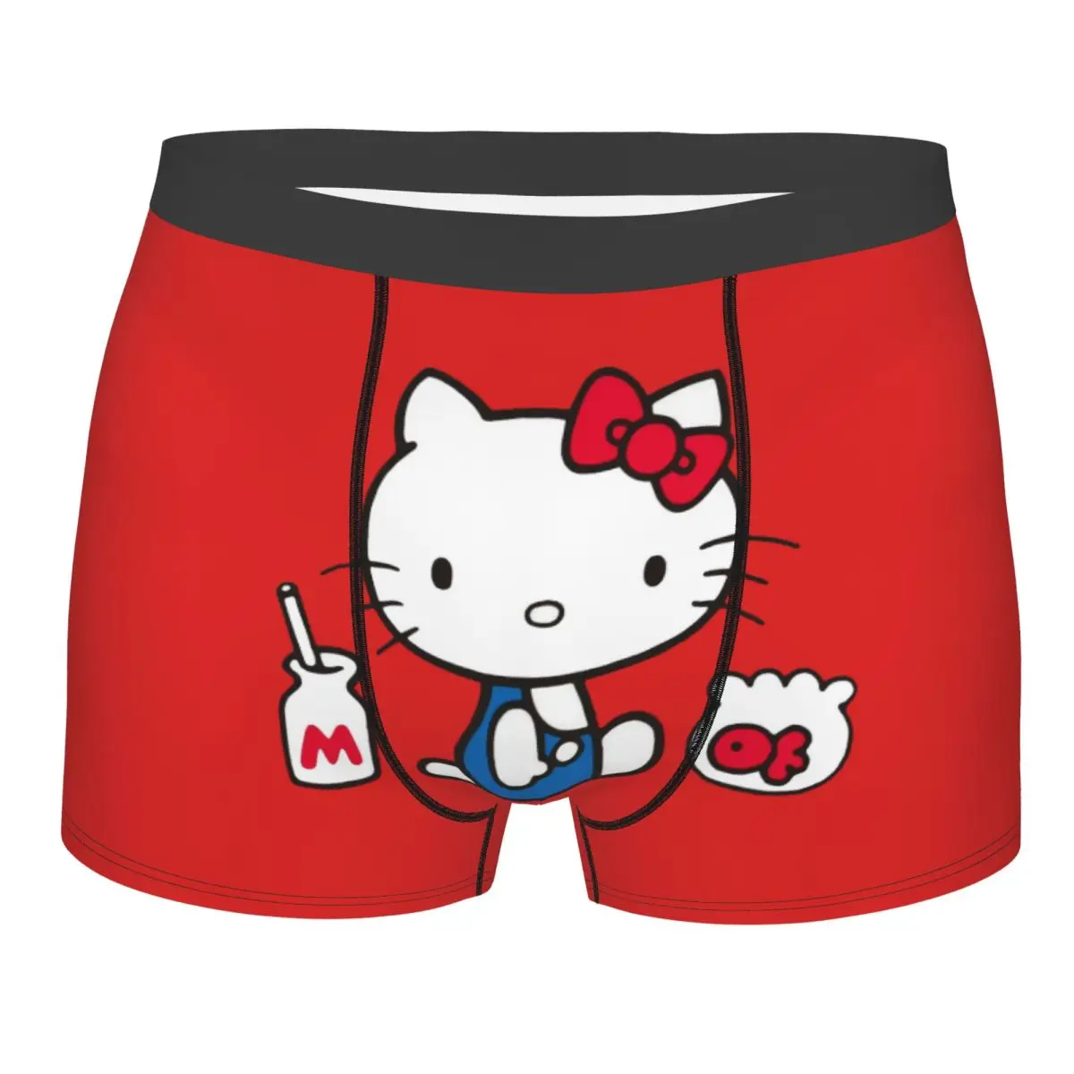 

Custom Hello Kitty Boxers Shorts Men's Kawaii Cartoon Briefs Underwear Funny Underpants