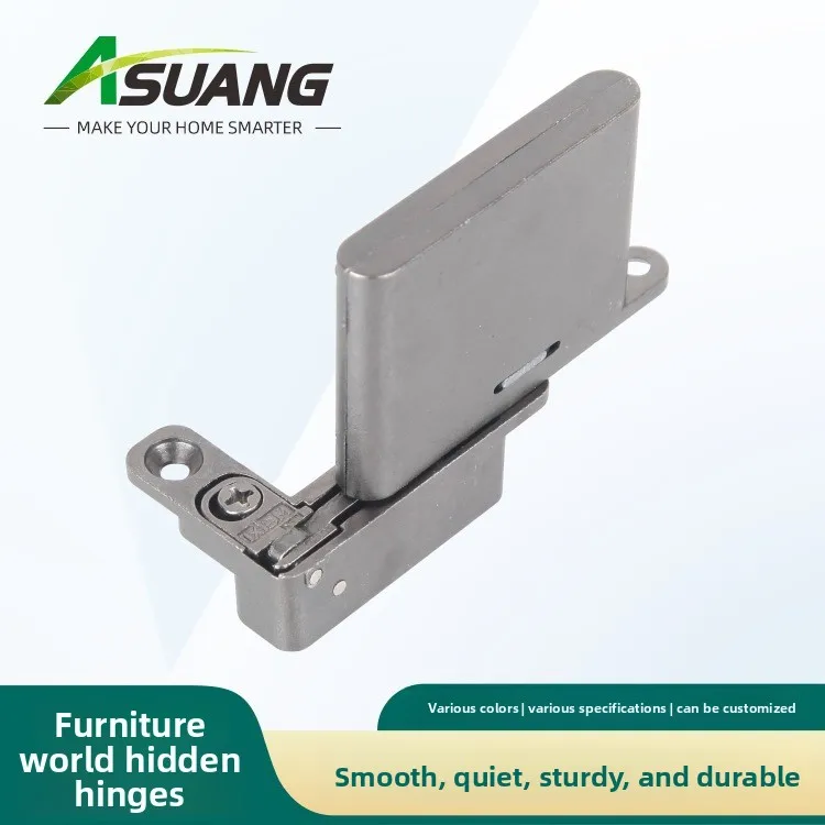 Concealed Top Bottom Cabinet Door Hinge D Adjustable Zinc Alloy Hardware Smooth Quiet Movement Pair L Brackets Or Single