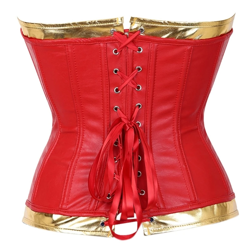 New Back Laceup Tied Corset Waist Shaping Girdle Roleplay Game Costume Corset Tops