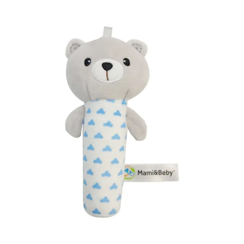 Cartoon Animals Soft Stuffed Animal Rattle Squeaky Sound Crinkle Sound Rattles Bell Educational Toddler
