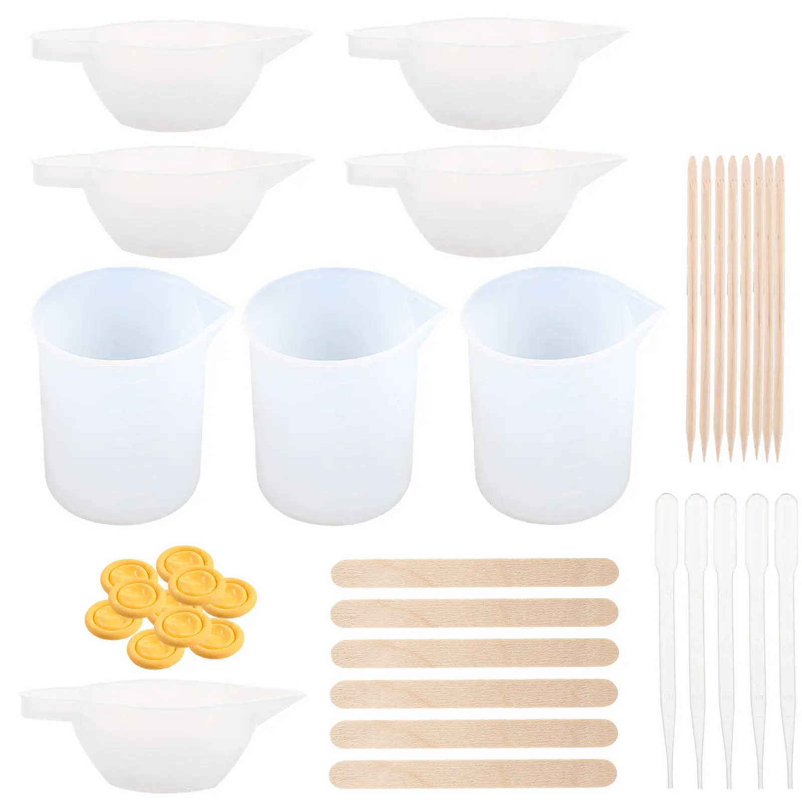 

43Pcs Epoxy Tool Kit DIY Stirring Rod Set Multi-Purpose Craft Tools for Coaster Bowl Pendant Keychain Handmade DIY Craft