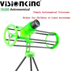 Visionking Space Telescope Monocular 76300 (76/300mm) Newtonian Reflector Astronomical Telescope Green 3 inch For Beginner Gift