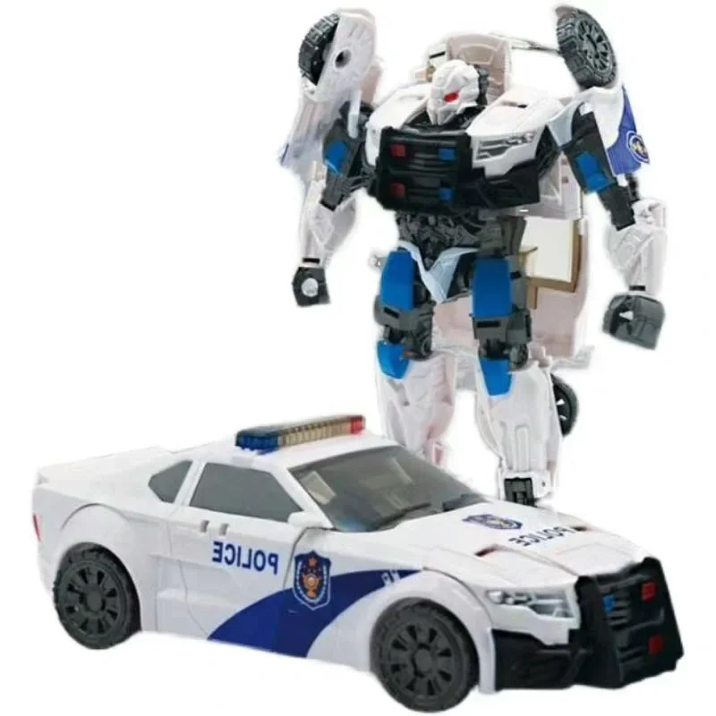 New Product TAIBA Transformation Toy YS-05B YS05B Rollbar Police Car Autobot Robot White Painting Figure Movable Dolls Gift