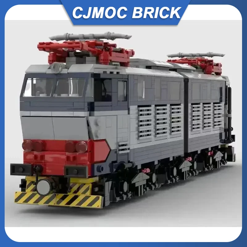 MOC City Car Building Blocks FS E656 Locomotive Train Technology Brick DIY Assembly Motor Vehicle Transport Toys MOC-77095