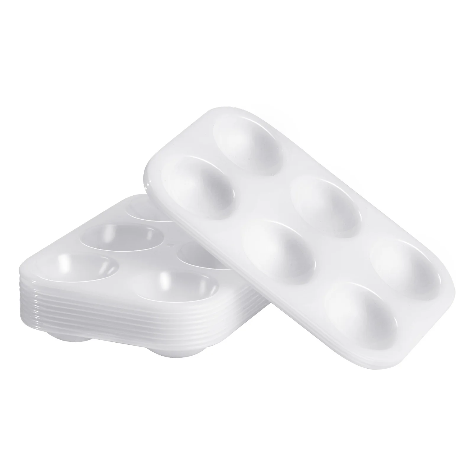 12 قطعة 6 خلايا لوحات الطلاء البلاستيكية علبة ألوان مائية سطح أملس غير لاصق غسل سريع للفنانين الطلاب السفر اللوحة