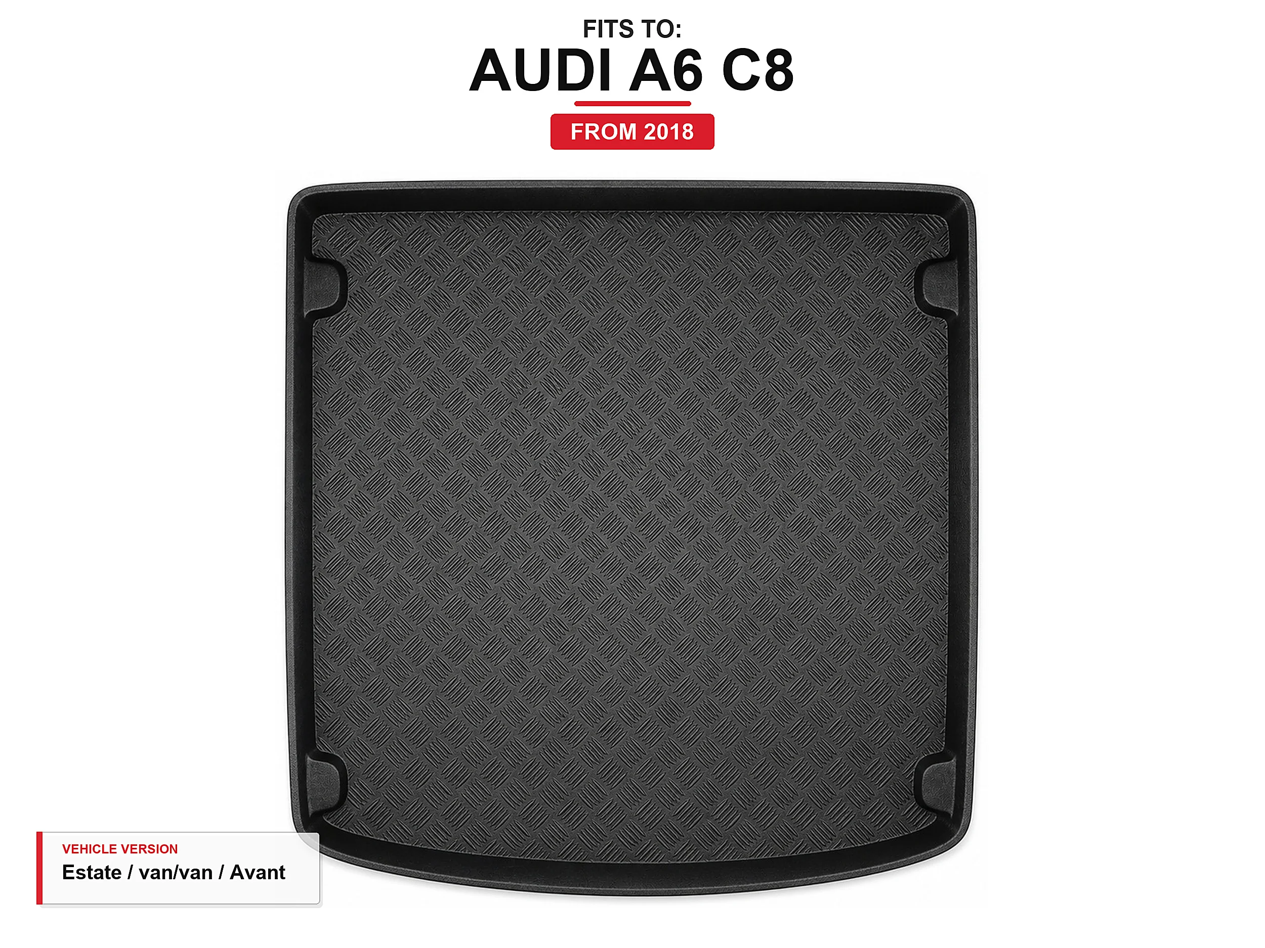 Kofferbakmat met rand voor: Audi A6 C8 2018- Estate