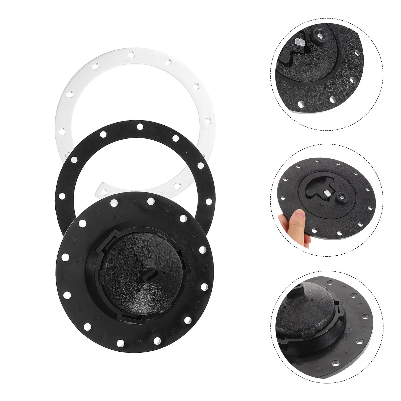 

Aluminum Alloy Plastic Secondary Fuel Car Accessories Oil Lid Automotive Fuel Tank Cover Anti-Theft Gas Cap Petrol Filler